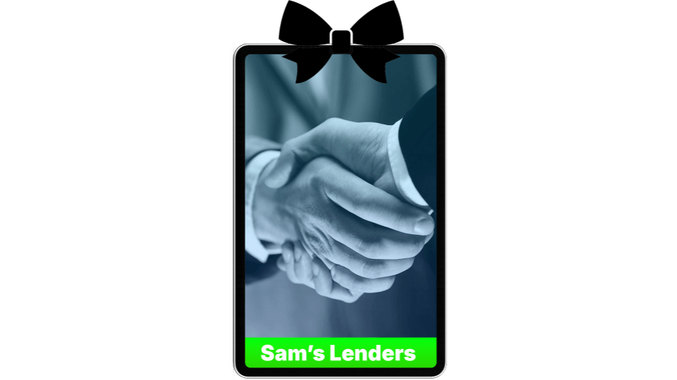 Sam's lender network presented as a digital gift